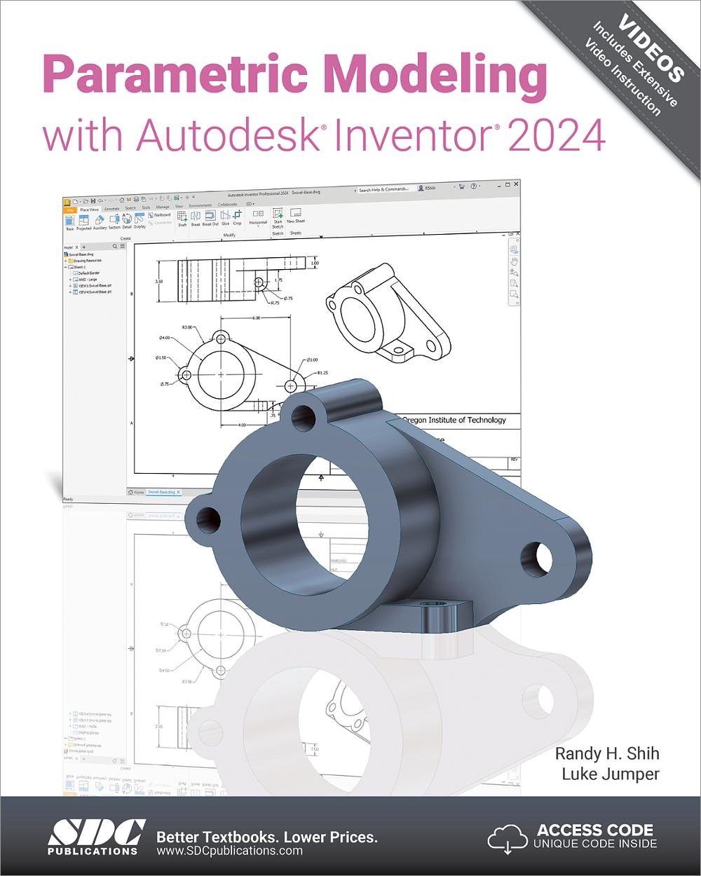 Parametric Modeling with Autodesk Inventor 2024, Book 9781630575793