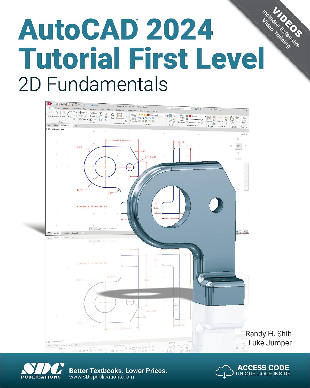 AutoCAD 2024 Tutorial First Level 2D Fundamentals, Book 9781630575854 ...