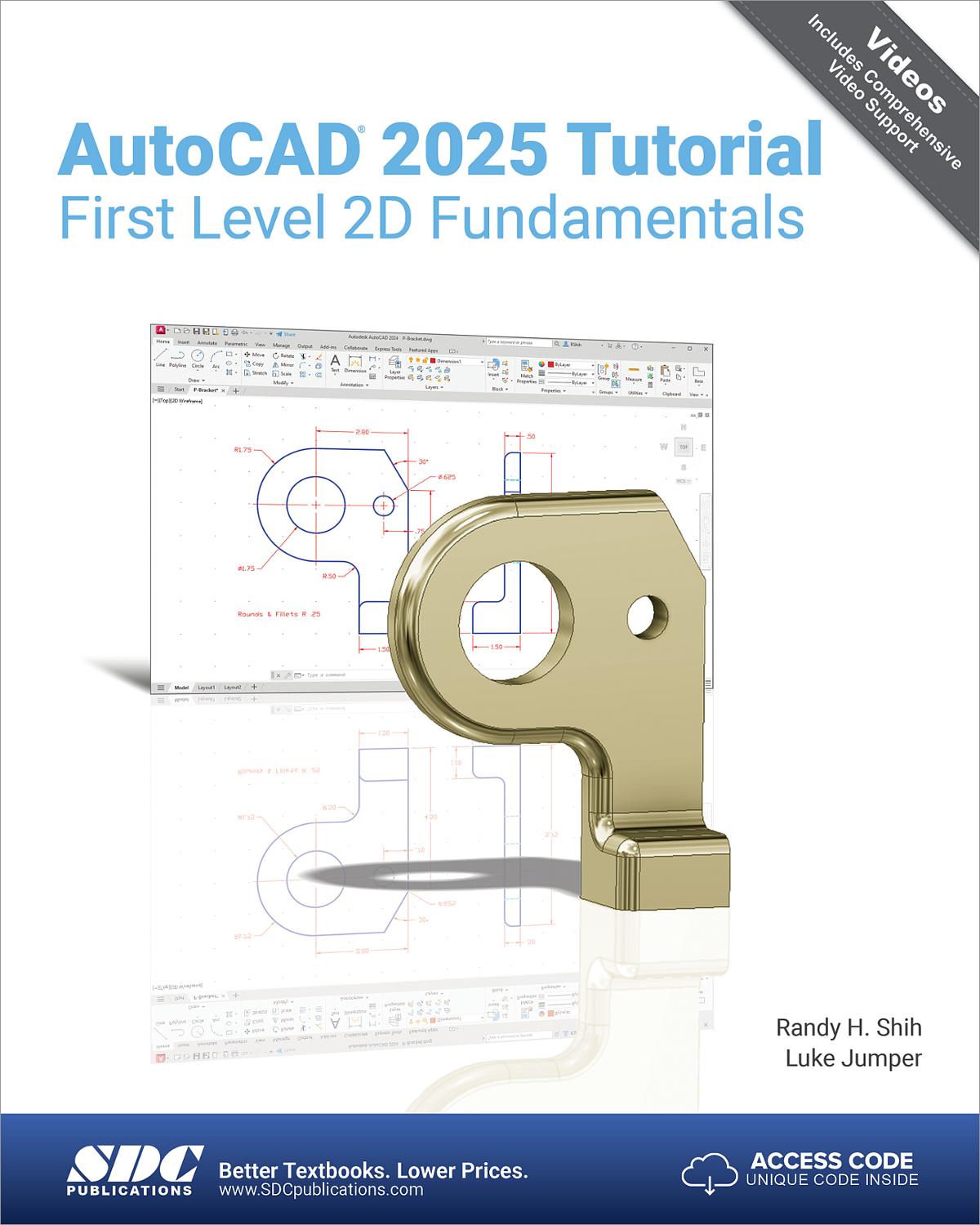 AutoCAD 2025 Tutorial First Level 2D Fundamentals, Book 9781630576554 ...