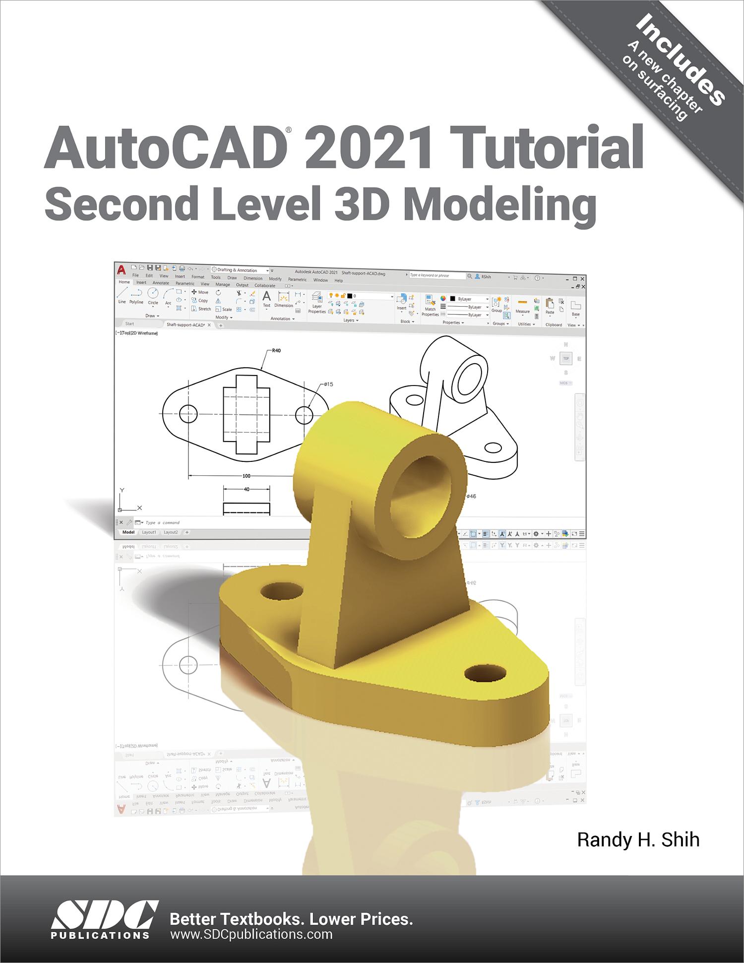 AutoCAD 2021 Tutorial Second Level 3D Modeling, Book 9781630573577 ...