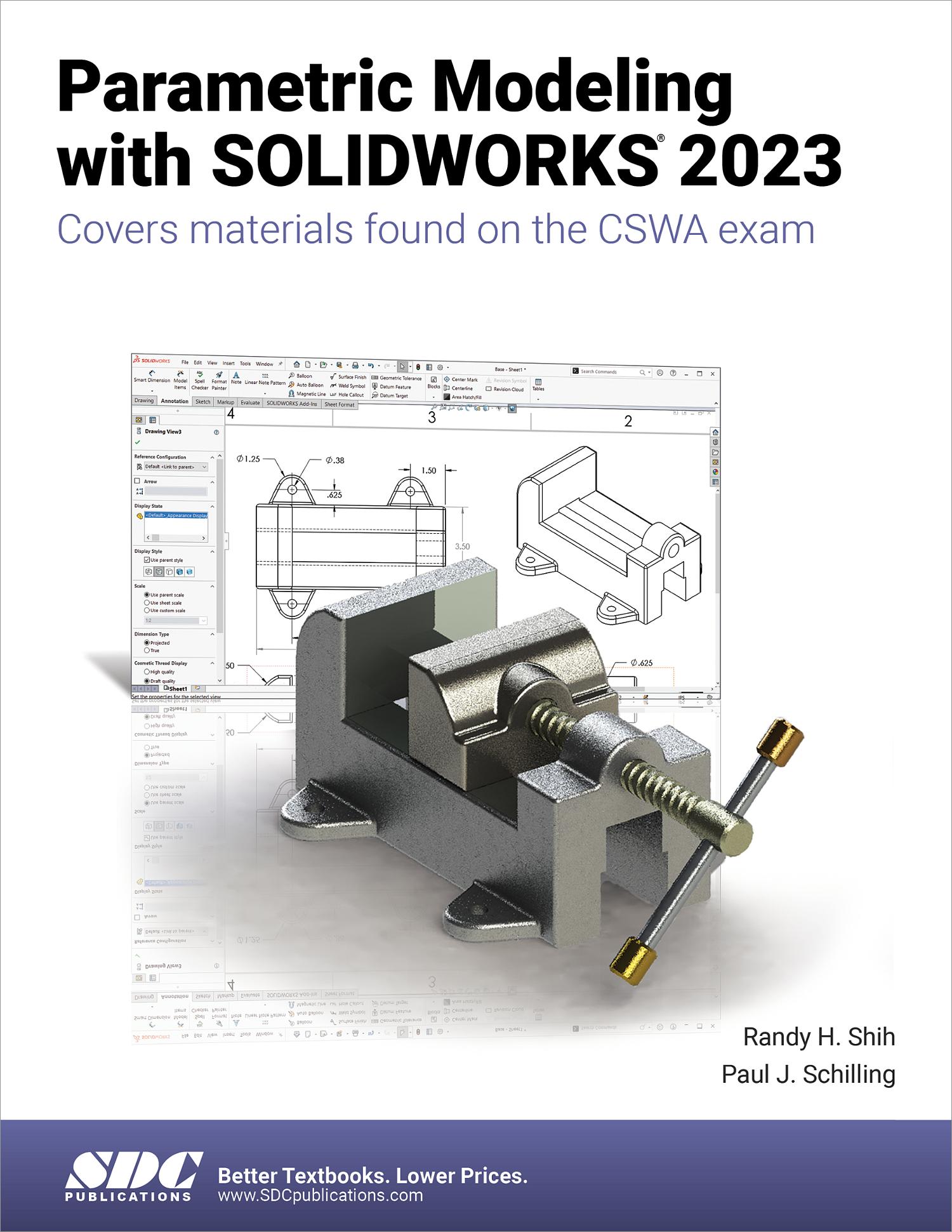 Parametric modeling with solidworks 2023 book 9781630575496 sdc