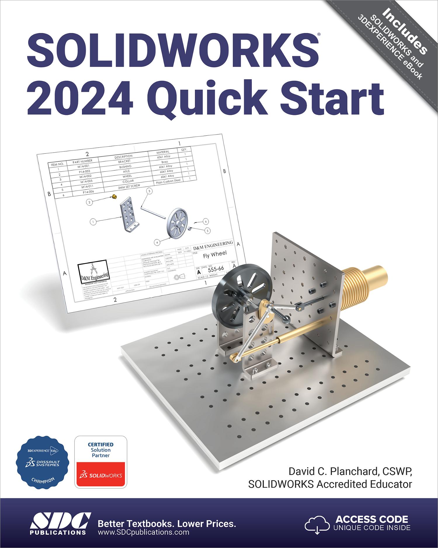 SOLIDWORKS 2024 Quick Start, Book 9781630576370 - SDC Publications