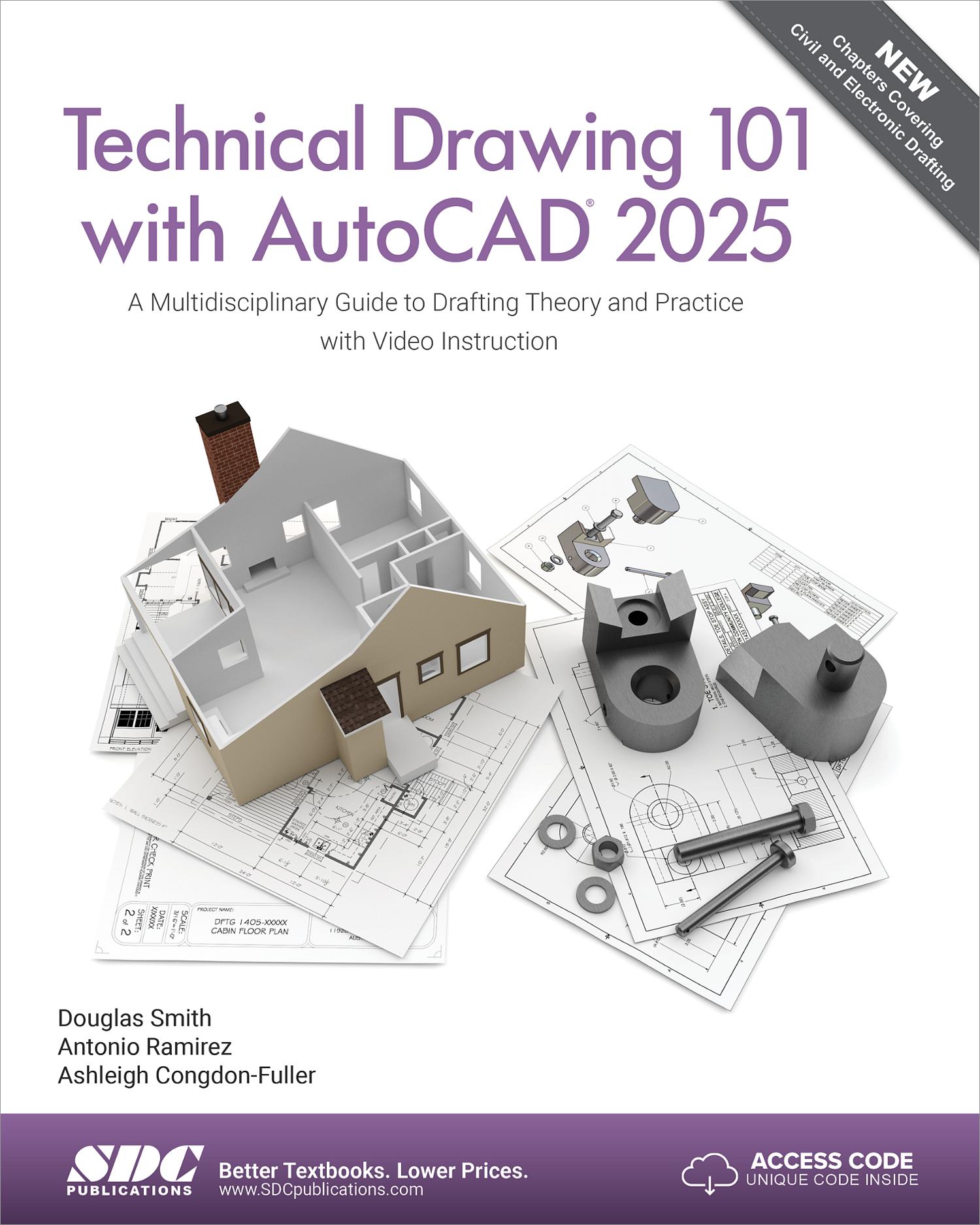 Technical Drawing 101 with AutoCAD 2025, Book 9781630576561 SDC