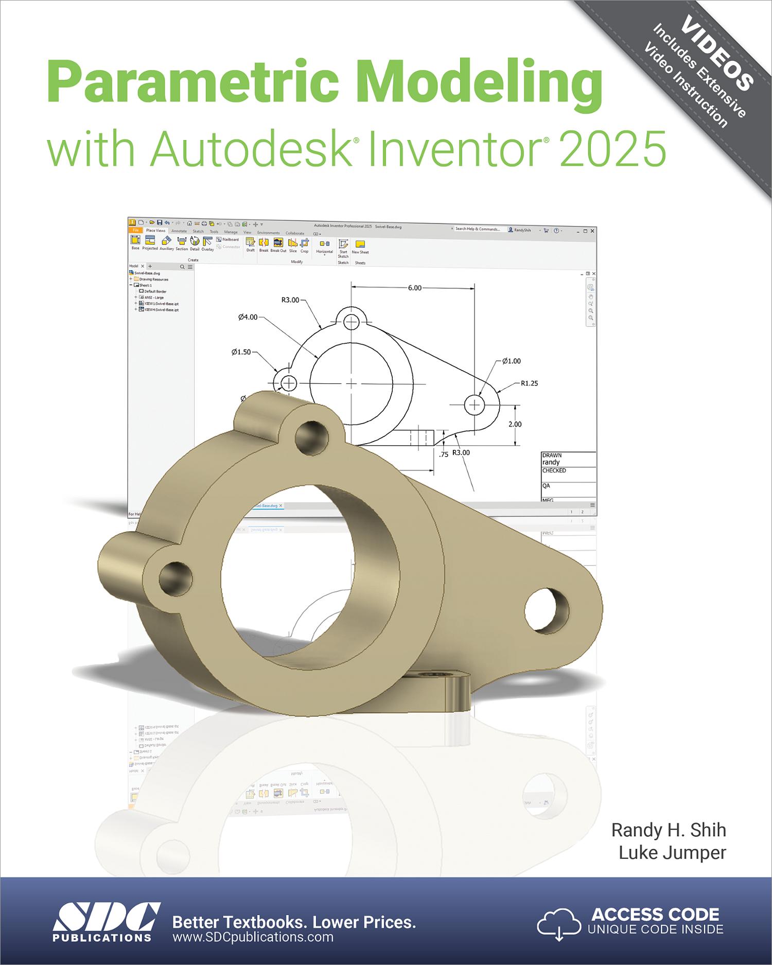 Parametric Modeling with Autodesk Inventor 2025, Book 9781630576585