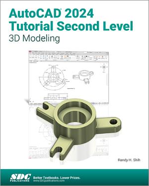 AutoCAD 2024 Tutorial Second Level 3D Modeling book cover