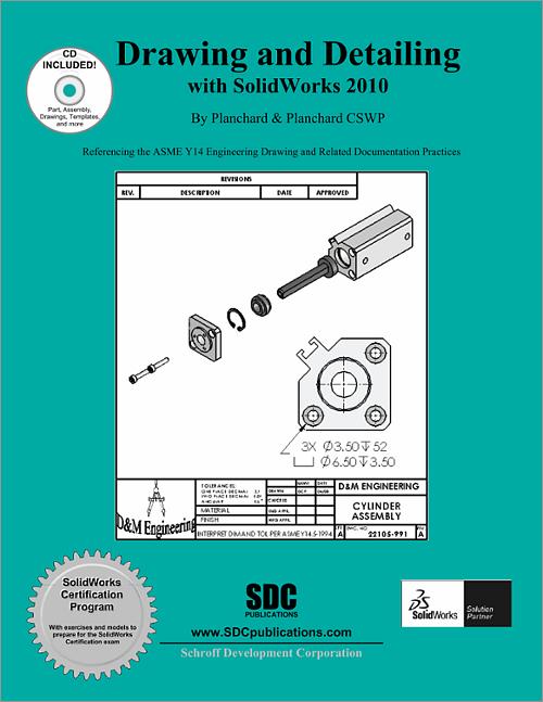 Drawing and Detailing with SolidWorks 2010 book cover