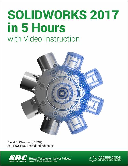SOLIDWORKS 2017 in 5 Hours with Video Instruction book cover