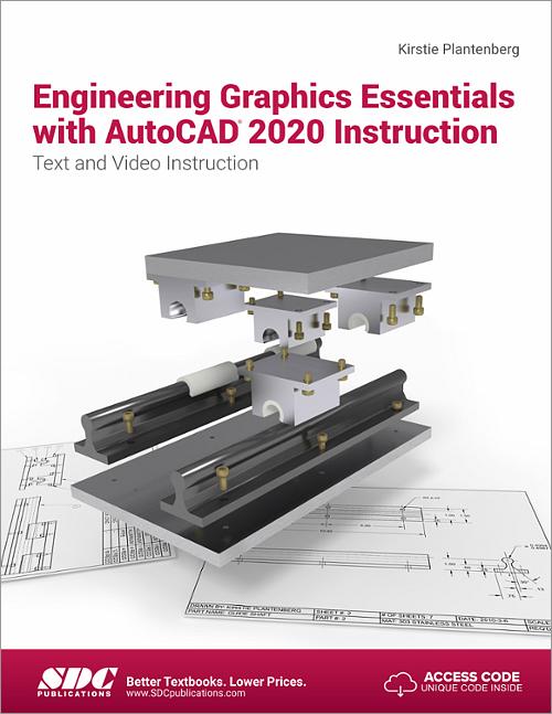 Engineering Graphics Essentials with AutoCAD 2020 Instruction book cover