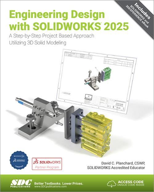 Engineering Design with SOLIDWORKS 2025 book cover