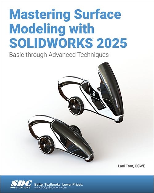 Mastering Surface Modeling with SOLIDWORKS 2025 book cover