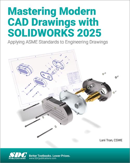 Mastering Modern CAD Drawings with SOLIDWORKS 2025 book cover