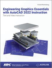Engineering Graphics Essentials with AutoCAD 2022 Instruction book cover