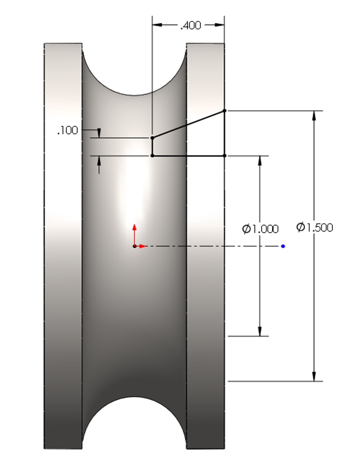 Part with dimensions
